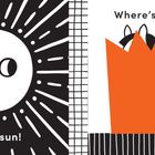 Links steht: "Here's a sun!", rechte Illustration: "Where's the zebra?", Spitzen und Ohren sind sichtbar.