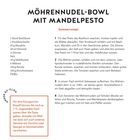 Möhrennudel-Bowl mit Mandelpesto. Rezept für 2 Personen. Zutaten und Zubereitung in vier Schritten, plus Sommerrezept-Tipp.