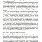 Der Text beschreibt die frühe Besiedlung Georgiens, archäologische Funde und die Entwicklung erster Staatswesen.