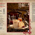 Rezept für Crumpets, Zutaten: Mehl, Volkkornmehl, Salz, Frischhefe, Milch, Zucker. Rechts Zubereitungsschritte.