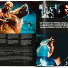 Texte: Beschreibung von Filmszenen mit Gael García Bernal, Valeria, El Chivo. Zitat von Chicago Sun-Times über González Iñárritu.

Links: Mann mit Hund in aufregender Szene. Rechts: Zwei Bilder oben und ein Mann, der schreit, unten.