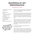 GEMÜSESALAT MIT ERDNUSSSAUCE  
frühlingsfrische Asia-Aromen  
Zutaten und Zubereitungsschritte für 2 Personen.