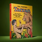 „Hal Foster's Tarzan. The Complete Sunday Comics 1931-1937.” Illustration: Tarzan kämpft mit Löwe.