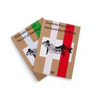 Zwei Buchcover mit Texten: "Charlotte Perriand, The Art of Dwelling" und "Die Kunst des Wohnens." Bild einer liegenden Figur.