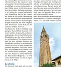 Text "Pordenone" und darunter eine Beschreibung der Stadt. Rechts ein hoher Turm mit einem spitzen Dach.