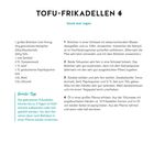 Tofu-Frikadellen: Anleitung zur veganen Zubereitung in vier Schritten mit Zutatenliste und Vorrats-Tipp.