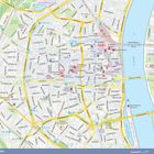 Stadtplan von Köln zeigt Straßen, den Rhein, Parks, Kirchen und Museen, etwa das Schokoladenmuseum und den Dom.