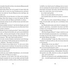 Textseiten 64 und 65 aus einem Buch, die einen Dialog und Gedanken über Blumen am Grabstein beschreiben.