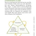 AMPPEL AUF ROT: OVERTHINKING-ALARM. Ein Teufelskreis: Alarmdenken, körperliche Erregung, Rückzug.