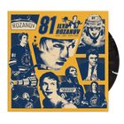 Texte: "ROZANOV", "81", "ILYA ROZANOV", "CAPTAIN - CENTER - BOSTON RAIDERS", "YOU WILL NOT BE SO NICE WHEN WE BEAT YOU".  
Blaue, collageartige Illustrationen eines Eishockeyspielers in verschiedenen Posen auf orangefarbenem Hintergrund.