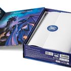 "Anne Stokes" und "Ravensburger Puzzle" stehen auf einer Schachtel mit Drachenillustration in Blau- und Lilatönen.