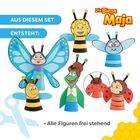 Aus diesem Set entsteht: Die Biene Maja. Figuren in farbenfrohen Kostümen als Bienen, Schmetterlinge und Marienkäfer.
