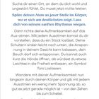 Text: "Leicht wie ein Vogel... Danach halte inne und nimm wahr, was du empfindest." Anleitung zur entspannten Atemübung.
