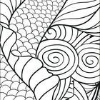 Illustration eines asiatischen Drachens mit Schuppen und geschwungenen Linien. Keine Texte vorhanden.