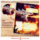 "Das bin ich", ein entzückender Drache speit Feuer, darunter Linien für persönliche Details. Fantasievolle Illustrationen.