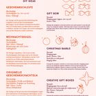 DIY-IDEEN: Geschenkpapier, Schere/Klebstoff. Anleitungen für Geschenkschleifen, Weihnachtskugeln und kreative Geschenkboxen.