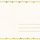 Rechteckiger Rahmen mit goldenen Ornamenten; rechts drei horizontale Linien.