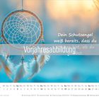 Text: "Dein Schutzengel weiß bereits, dass du stärker bist, als du glaubst." Kalender für April 2026, Traumfänger-Illustration.