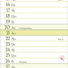 Kalenderblatt März mit Feiertagen: Internationaler Frauentag (7.), Frühlingsanfang (20.), Karfreitag (26.), Ostern (29.-30.). Florale Illustration.