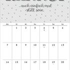 "JA DU KANNST ...auch einfach mal still sein." Kalenderansicht mit Wochentagen, Daten und Monat "06" in einem Kreis.