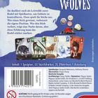 "LONE WOLVES. Um das Alphatier zu werden, musst du deine Zähne zeigen. Inhalt: 1 Spielplan, 30 Wolfskarten, 25 Plättchen."