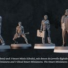 „Expansion Pack“, „Allies & Ghouls“. Miniaturfiguren von Menschen in verschiedenen Posen. Pegasus Spiele Logo.