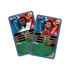 Zwei Spielkarten mit Fußballspielern Marc Guéhi, Bernardo Silva. Details zu Alter, Größe, Tore, Länderspielen.