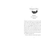 Kapitel Eins. Morfran. „I am resident nowhere“ – Paracelsus. Ein Feder-Logo über dem Text. Beginn eines Erzähltextes.