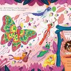 Seitenzahl 22. Texte: "Hamlet wasn’t...", "Help the minibeasts...","Lami would have felt...." Buntes Bild mit Insekten in Feierlaune.