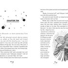 Text: "CHAPTER TEN", darunter kommen kleine Illustrationen von Sternen und Meteoren. Rechts eine Umarmungsillustration.