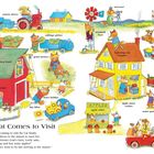 "Grandma Cat Comes to Visit." Tiere führen landwirtschaftliche Tätigkeiten aus, wie Traktor fahren und Äpfel pflücken.