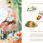 Texte: "Poohuey!" Thief King hasst Weihnachten. Spielzeug, Festessen, rote Strümpfe, Schokotaler. Illustration: Mann, Katze, Juwelen.