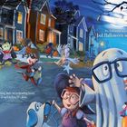 "Yes, Halloween was scary, but Halloween was fun. It's getting dark, we're heading home, I can't believe it’s done." 

Kinder in Halloweenkostümen laufen durch eine herbstliche Nachbarschaft. Der Himmel ist mondklar.