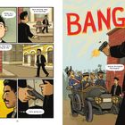 Texte: "Okay okay okay...", "What do I do here?", "He's moving.", "Oh no. Now he's looking at me.", "Oh God. He's...", "...he's going to...", "BANG", "shoot Archduke Ferdinand!" 

Eine Comic-Szene zeigt einen Mann, der auf ein fahrendes Auto schießt.