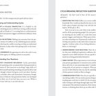 Seite 36: "MARGIN NOTES". Tipps zur Zyklusveränderung. Seite 37: Fragen zur Zyklusunterbrechung und Selbstreflexion.