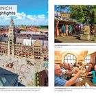 "Munich Highlights" zeigt Marienplatz, Viktualienmarkt und Hofbräuhaus. Menschen genießen Aktivitäten an diesen Orten.