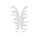 Der Text ist symmetrisch angeordnet und beschreibt Regen, Gebet und gemeinschaftliches Strömen in poetischer Form.
