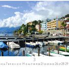 Text: Uferpromenade Ascona, Casares Edition, Zahlen 1 bis 31. Am See, bunte Gebäude, Boote, Berge im Hintergrund.
