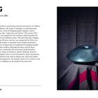Text: Hang — PANArt, Bern. www.panart.ch. Bild: Ein Handpan-Instrument auf einem Tuch.