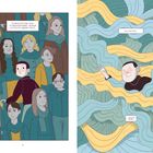 Links: "Ich brauchte eine Weile, um herauszufinden, weshalb ich mich so anders fühlte." Rechts: "Alle hatten... glatte Haare."