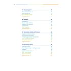Seite mit Kapitelüberschriften und Seitenzahlen zu Mengenangaben, Adjektive, Wortschatz: Familie und Schule.