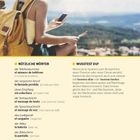 Immer und überall; Nützliche Wörter: Telefonnummer, verpasster Anruf, Empfang, Textnachricht, Nachricht.
