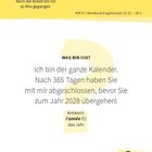 "nach; nachdem" und Beispiel auf gelbem Hintergrund. Frage: "Was bin ich?" Antwort: "das Jahr". Design: Quizstil.