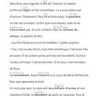 Texte: "trop kitsch et tragique", "léger", "s’ennuient", "Sur le chemin du retour", "Le lendemain", "Destination: l’Inde!". 
Illustration mit Textpassagen.