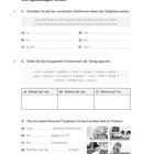 Regelmäßige Verben: Übungen zum Konjugieren von Verben im Präsens, mit Beispielen und Lücken zum Ausfüllen.