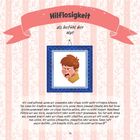 Hilflosigkeit als Gefühl der Wut. Illustration: Ein wütend aussehendes Kind. Hintergrund: Rosa Muster. Text darunter erklärt Wut.