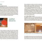 Seite 118, Kapitel 11.1 Fütterer, Abschnitt Deckel­fütterer von oben. Eimer und ein offener Holzrahmen mit Etiketten "Bienweg".