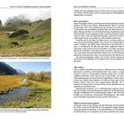 Seite 94: "Natur im Umbruch: Vergangenes verstehen, Zukunft gestalten." Oben: Hügelige Landschaft mit See, grüne Wiesen. Unten: Bach in bunter Herbstlandschaft.