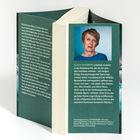 Texte: Ellen Sandberg, SPIGEL-Bestsellerliste. Foto einer Frau mit kurzem Haar, hinterer Buchdeckel eines geöffneten Buches.