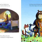 Als Orlo zu schwach zum Spielen war, saß Otto bei ihm und war einfach nur da. Der Tag, an dem Orlo dann starb, war so schwer! Otto weinte, klagte und trauerte sehr. Sie dachten an all die zahllosen Stunden mit Geschichten und Spielen in lustigen Runden. Ein Bär sitzt traurig mit Freunden auf einer Wiese voller Blumen.